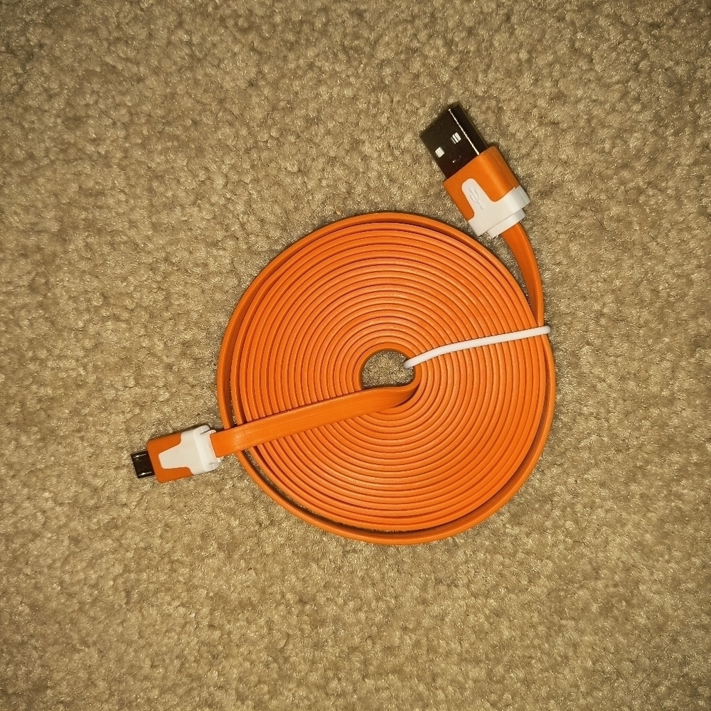 Orange USB Charging Cable